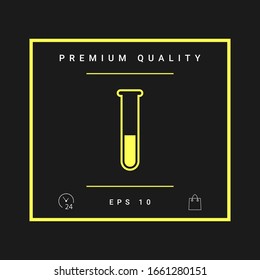 Test-tube icon symbol. Graphic elements for your design