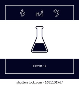 Test-tube icon symbol. Graphic elements for your design