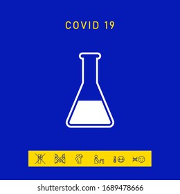 Test-tube icon symbol. Graphic elements for your design