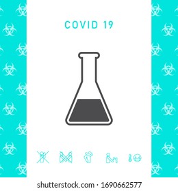 Test-tube icon symbol. Graphic elements for your design