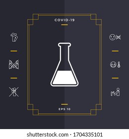 Test-tube icon symbol. Graphic elements for your design