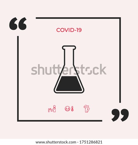 Test-tube icon symbol. Graphic elements for your design