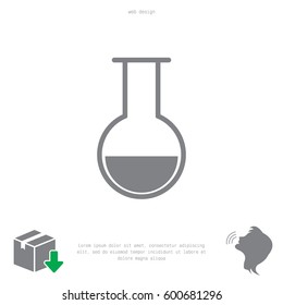 test-tube icon. vector illustration