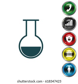 test-tube icon. vector illustration