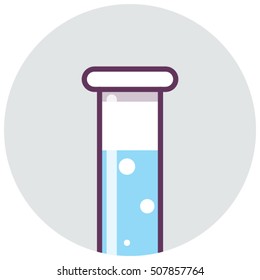 Test-tube with liquid