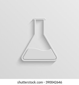 test-tube paper vector icon