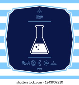 Test-tube symbol Bubbles. Graphic elements for your design