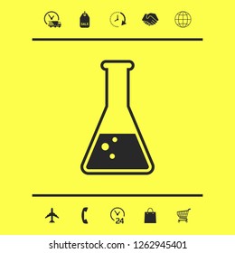 Test-tube symbol Bubbles. Graphic elements for your design