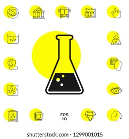 Test-tube symbol Bubbles. Graphic elements for your design