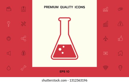 Test-tube symbol Bubbles. Graphic elements for your design