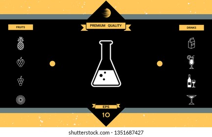 Test-tube symbol Bubbles. Graphic elements for your design