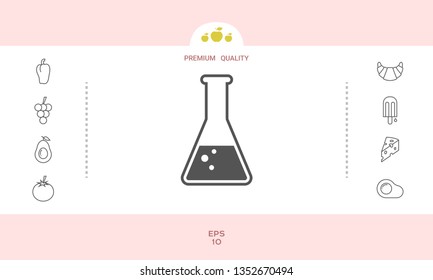 Test-tube symbol Bubbles. Graphic elements for your design