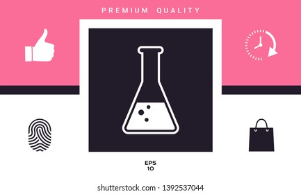 Test-tube symbol Bubbles. Graphic elements for your design