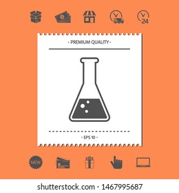 Test-tube symbol Bubbles. Graphic elements for your design