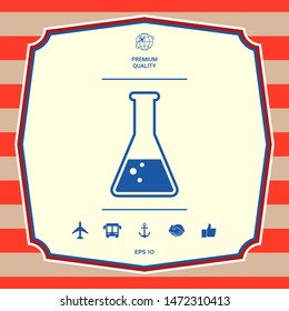Test-tube symbol Bubbles. Graphic elements for your design