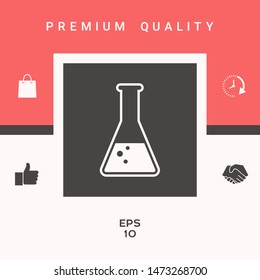 Test-tube symbol Bubbles. Graphic elements for your design