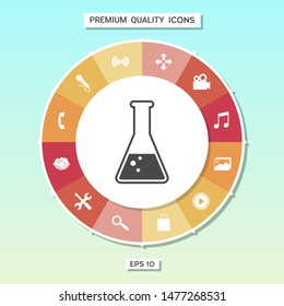 Test-tube symbol Bubbles. Graphic elements for your design