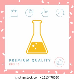 Test-tube symbol Bubbles. Graphic elements for your design