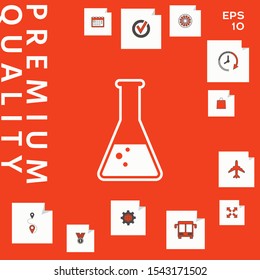 Test-tube symbol Bubbles. Graphic elements for your design