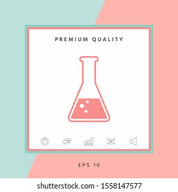 Test-tube symbol Bubbles. Graphic elements for your design