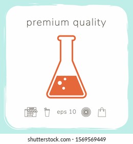 Test-tube symbol Bubbles. Graphic elements for your design