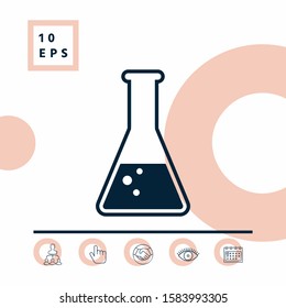 Test-tube symbol Bubbles. Graphic elements for your design