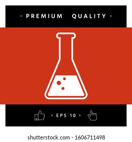 Test-tube symbol Bubbles. Graphic elements for your design