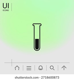 Icono de símbolo de tubo de ensayo, Elementos para su diseño