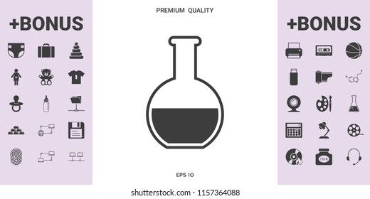 Test-tube symbol icon - graphic elements for your design