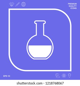 Test-tube symbol icon. Graphic elements for your design