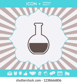 Test-tube symbol icon. Graphic elements for your design