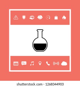 Test-tube symbol icon. Graphic elements for your design