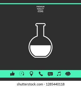 Test-tube symbol icon. Graphic elements for your design