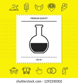 Test-tube symbol icon. Graphic elements for your design