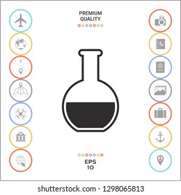 Test-tube symbol icon. Graphic elements for your design
