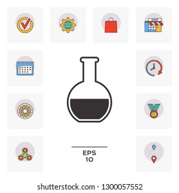 Test-tube symbol icon. Graphic elements for your design