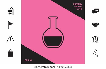 Test-tube symbol icon. Graphic elements for your design