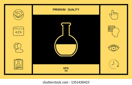 Test-tube symbol icon. Graphic elements for your design