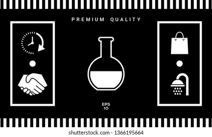 Test-tube symbol icon. Graphic elements for your design