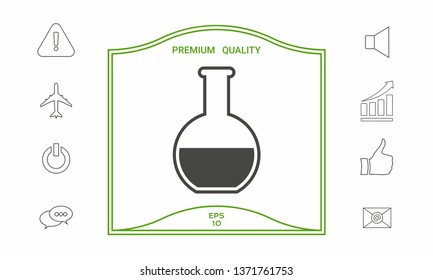Test-tube symbol icon. Graphic elements for your design