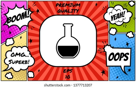 Test-tube symbol icon. Graphic elements for your design
