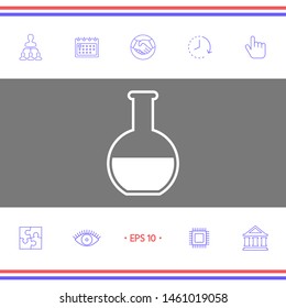 Test-tube symbol icon. Graphic elements for your design