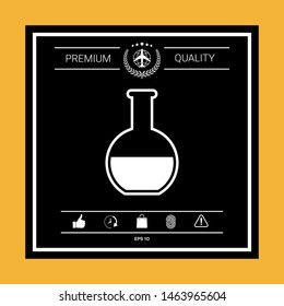 Test-tube symbol icon. Graphic elements for your design