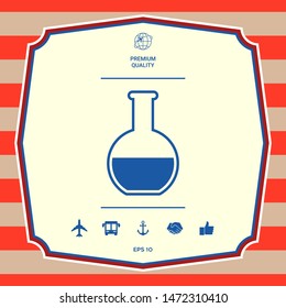 Test-tube symbol icon. Graphic elements for your design