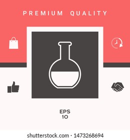Test-tube symbol icon. Graphic elements for your design
