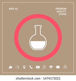 Test-tube symbol icon. Graphic elements for your design