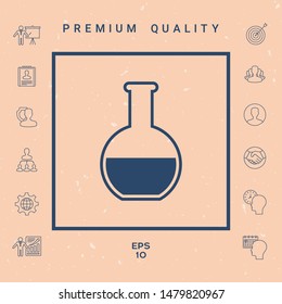 Test-tube symbol icon. Graphic elements for your design