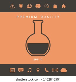 Test-tube symbol icon. Graphic elements for your design