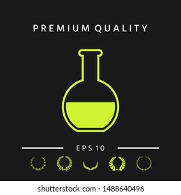 Test-tube symbol icon. Graphic elements for your design