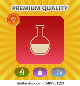 Test-tube symbol icon. Graphic elements for your design